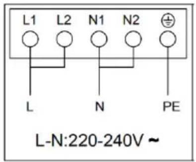L1 L2 N1 N2 L N PE L-N:220-240V ~