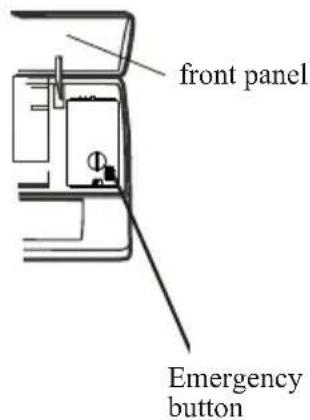 front panel Emergency button