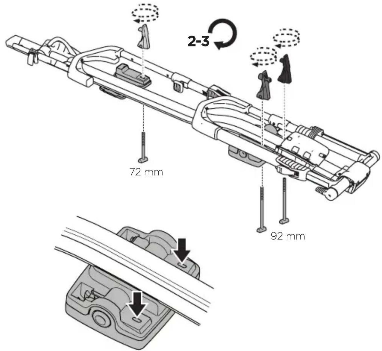 2-3 72 mm 92 mm