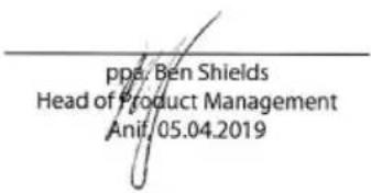 ppa: Ben Shields Head of Product Management Anit. 05.04.2019