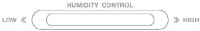 HUMIDITY CONTROL LOW « >> HIGH