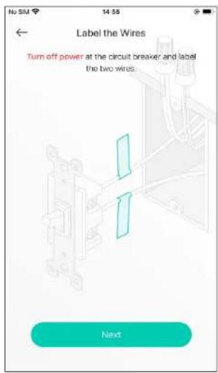 Label the Wires Turn off power at the circuit breaker and label the two wires. Next