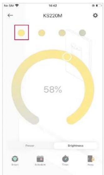 No SIM 14:42 KS220M 58% Power Brightness Smart Schedule Timer Array