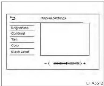 Display Settings Brightness Contrast Tint Color Black Level - < ...... LHA5512