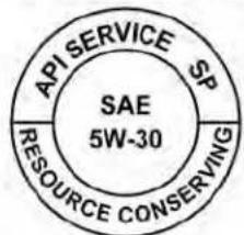 API SERVICE SP SAE 5W-30 RESOURCE CONSERVING