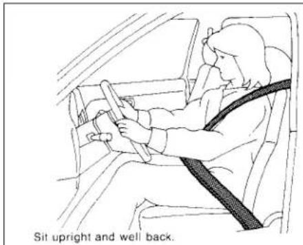 Sit upright and well back.