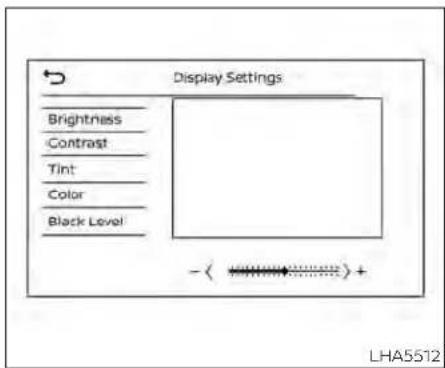 Display Settings Brightness Contrast Tint Color Black Level - < ...... LHA5512