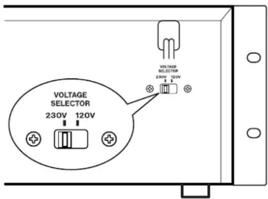 VOLTAGE SELECTOR 230V 120V VOLTAGE SELECTOR 230V 120V