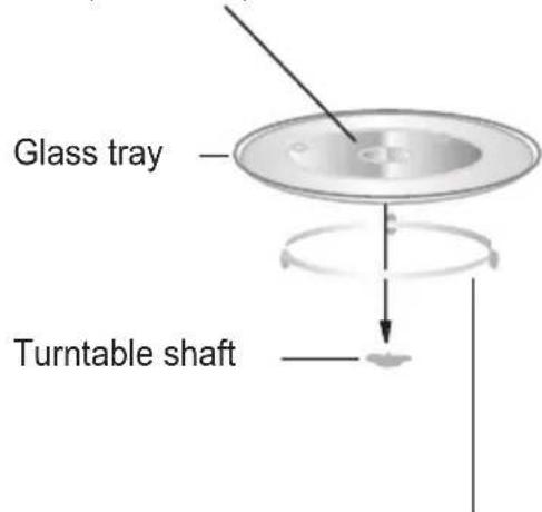 Glass tray Turntable shaft