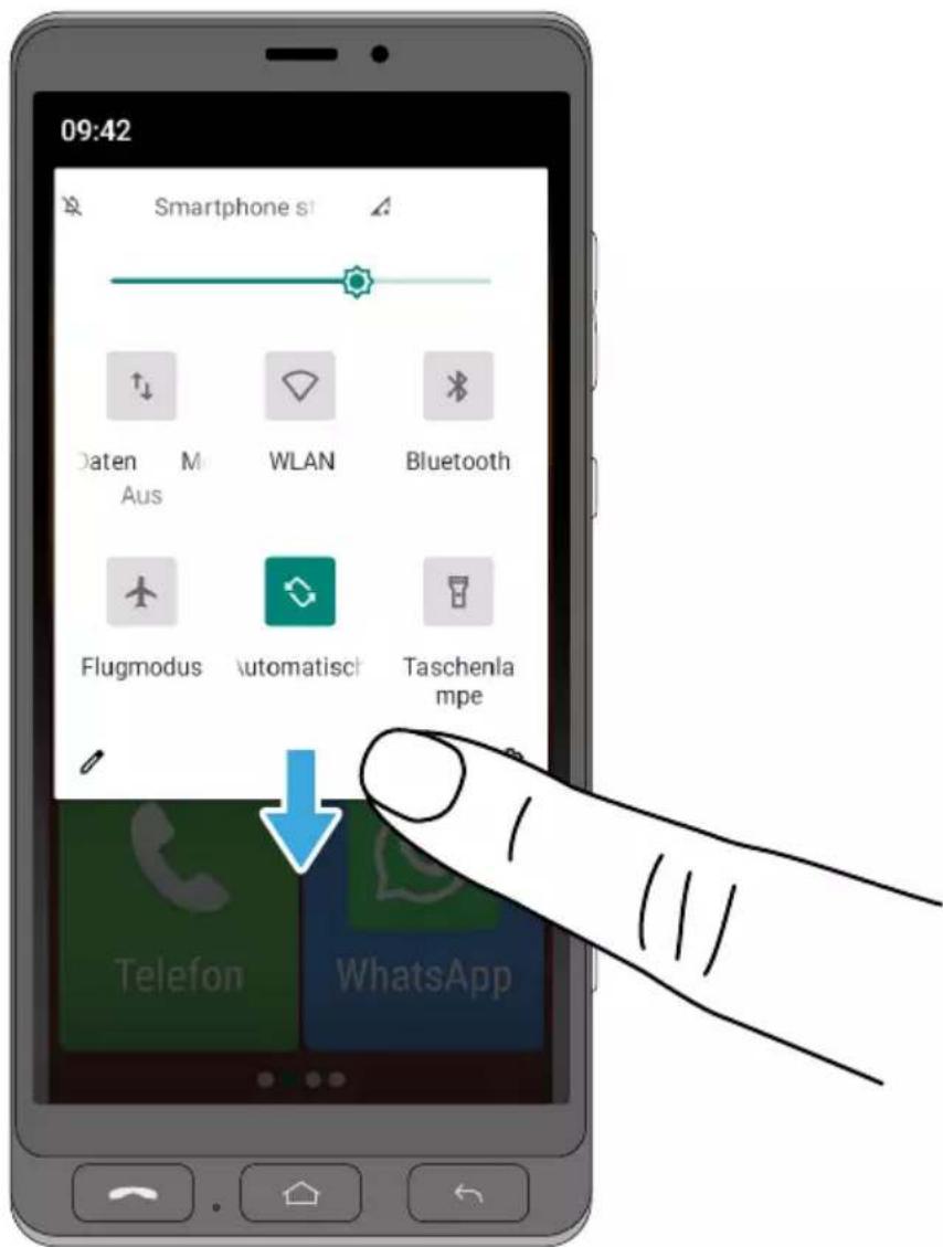 09:42 Smartphones Daten M WLAN Bluetooth Aus Flugmodus Automatisch Taschenla mpe Telefon WhatsApp