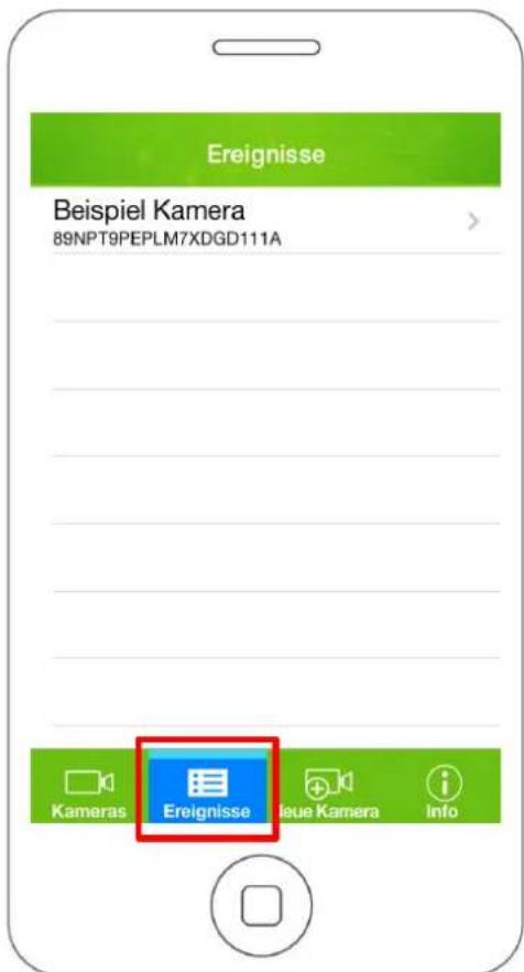Ereignisse Beispiel Kamera 89NPT9PEPLM7XDGD111A Kameras Ereignisse leue Kamera Info