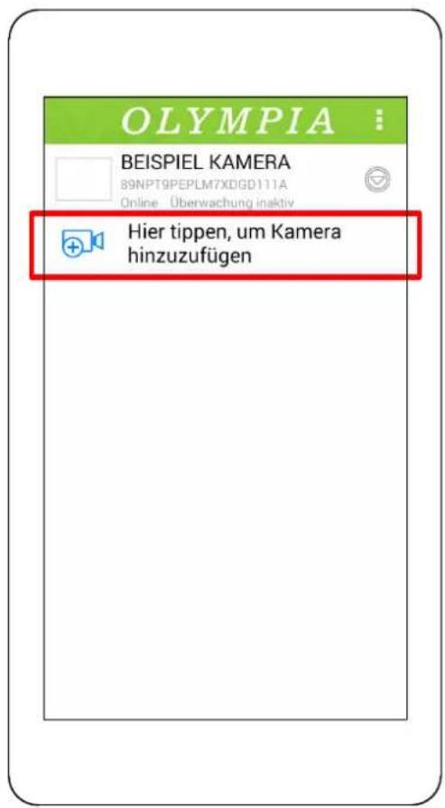OLYMPIA BEISPIEL KAMERA 89NPT9PEPLM7XDGD111A Online - Überwachung inaktiv Hier tippen, um Kamera hinzuzufügen