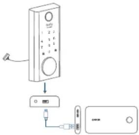 Diagram showing a device with labeled ports and an external connection, likely illustrating a wireless or audio system setup.