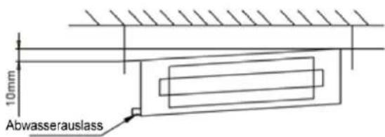 10mm Abwasserauslass