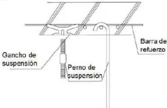Gancho de suspensión Perno de suspensión Barra de refuerzo