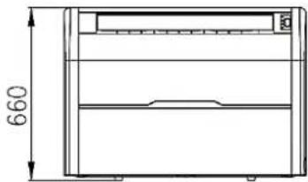 Technical line drawing of a multi-tiered storage unit with height dimension labeled 660 (no text or symbols beyond the dimension)
