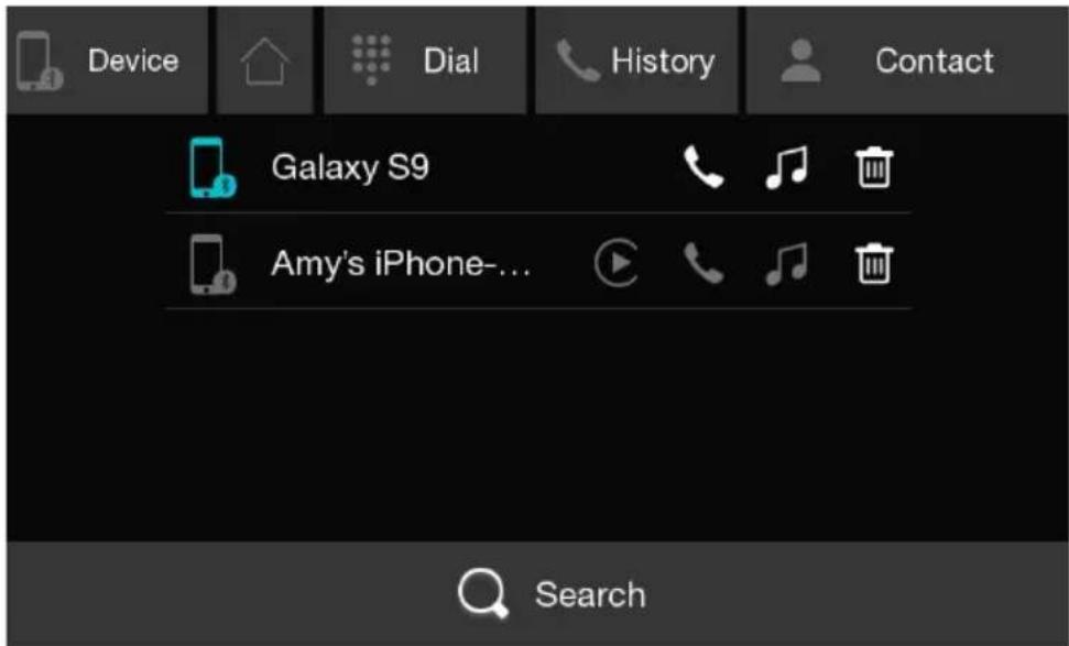 Device Dial History Contact Galaxy S9 Amy's iPhone... Search