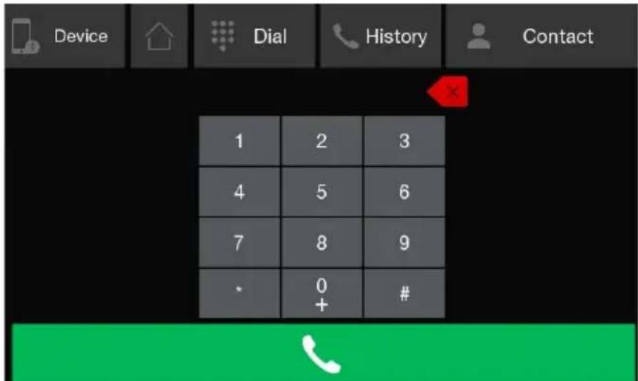 Device Dial History Contact 1 2 3 4 5 6 7 8 9 * 0 #