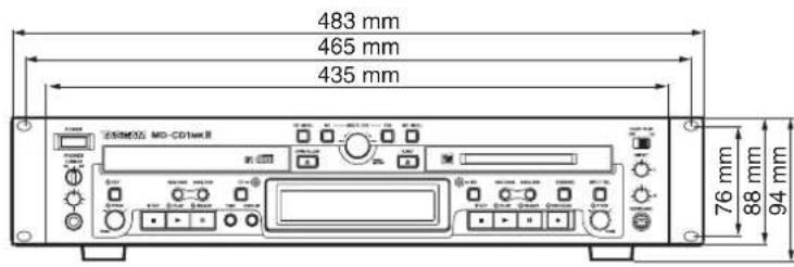 483 mm 465 mm 435 mm 76 mm 88 mm 94 mm