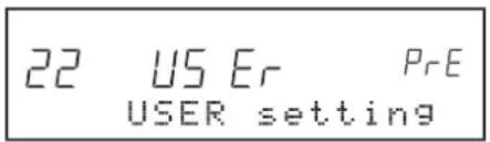 22 US Er PrE USER setting