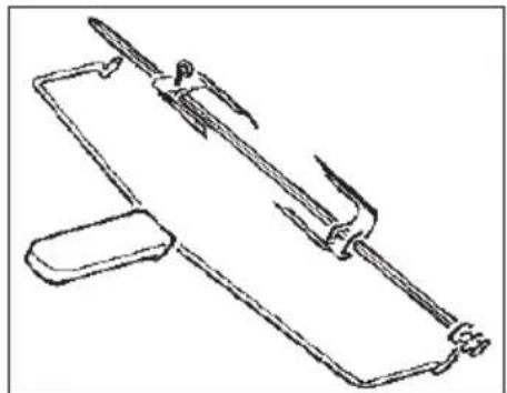 Simple line drawing of a mechanical device with no text or symbols