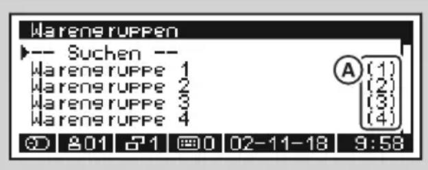 Warengruppen ►-- Suchen -- Warengruppe 1 Warengruppe 2 Warengruppe 3 Warengruppe 4 A (1) (2) (3) (4) 02-11-18 9:58