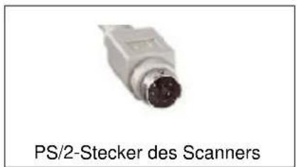 PS/2-Stecker des Scanners