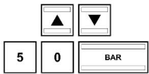 ▲ ▼ 5 0 BAR