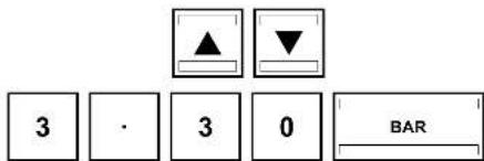 3 · 3 0 BAR