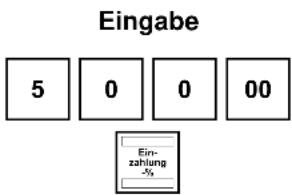 Eingabe 5 0 0 00 Ein- zahlung -Jy