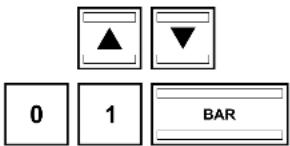 ▲ ▼ 0 1 BAR