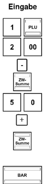 OLYMPIA Touch 110 - Betragsmäßige Aufschläge und Nachlässe registrieren - 1