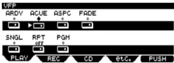 VFP ARDY ACUE ASPC FADE SNGL RPT PGM PLAY REC CD etc. PUSH