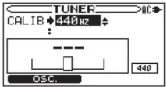 TUNER CALIB 440 Hz OSC.