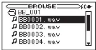 BROWSE BB_001 BB0001. wav BB0002. wav BB0003. wav BB0004. wav