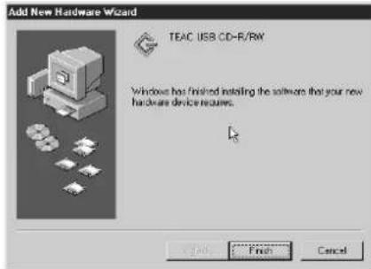 TASCAM CD-RW4U - CD-RW4U erstmalig an den Computer anschließen - 5