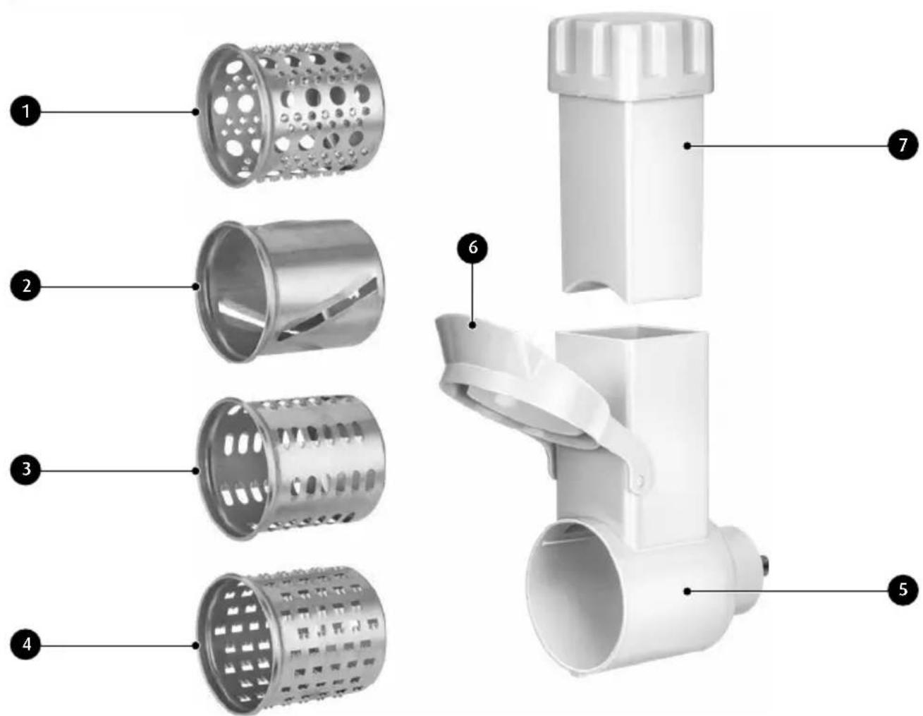 Exploded view diagram of a mechanical device with numbered parts for identification