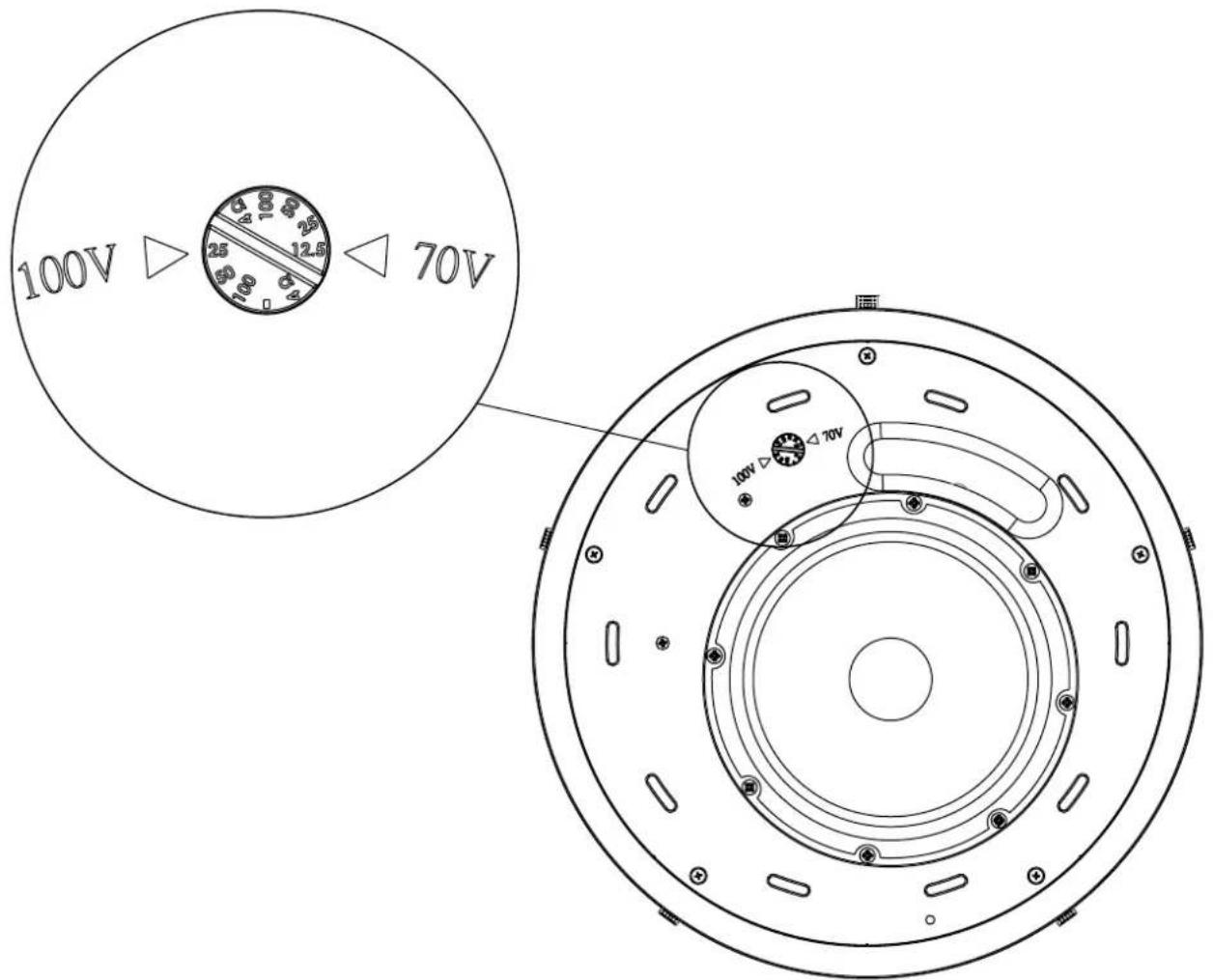 100V △ 25 12.5 △ 70V 100V △ 70V