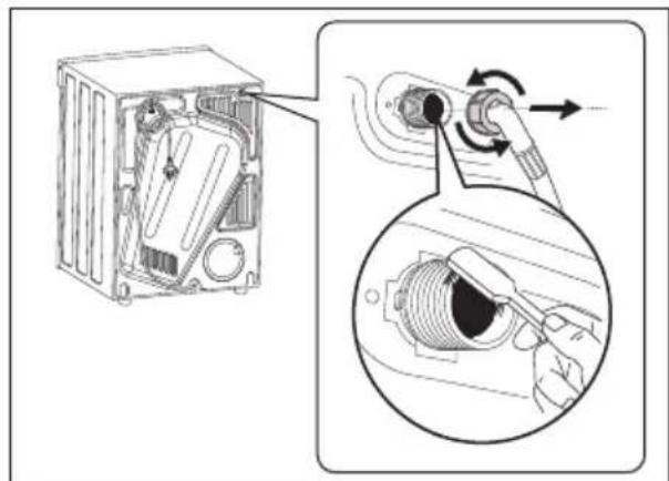 ELECTROLUX EDS805JQWA - ขั้นตอนการที่ความสะอาดสายน้ำเข้า - 4