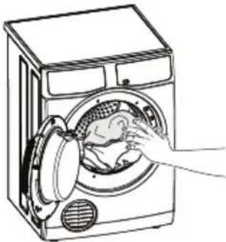 ELECTROLUX EDS805JQWA - การบรรจุผ้าเข้าเครื่องมาก เกินไปส่งผลให้: - 1