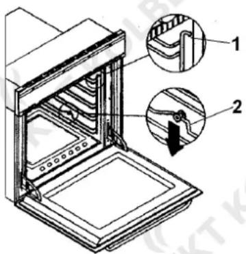 KKT Kolbe SET8015KFSW - Backofentür abnehmen - 1