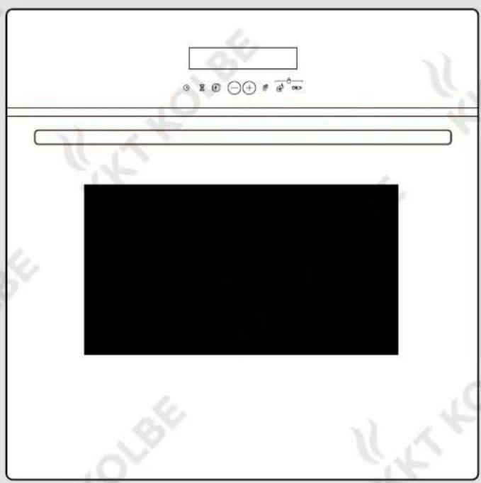 Diagram of an oven with control panel and indicator lights labeled in Chinese