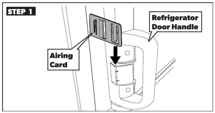 STEP 1 Airing Card Refrigerator Door Handle