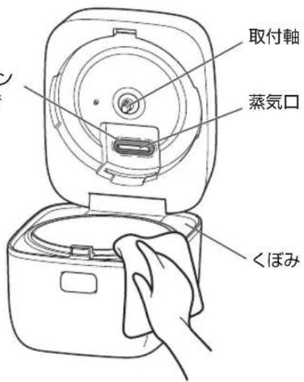 取付軸 蒸気口 くぼみ