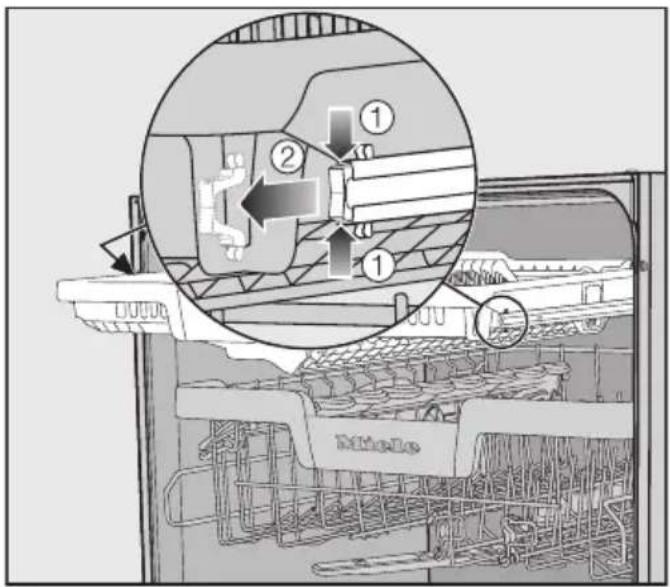 MIELE G 27615-60 SCi XXL AutoDos - Besteckschublade entnehmen (falls vorhanden) - 1