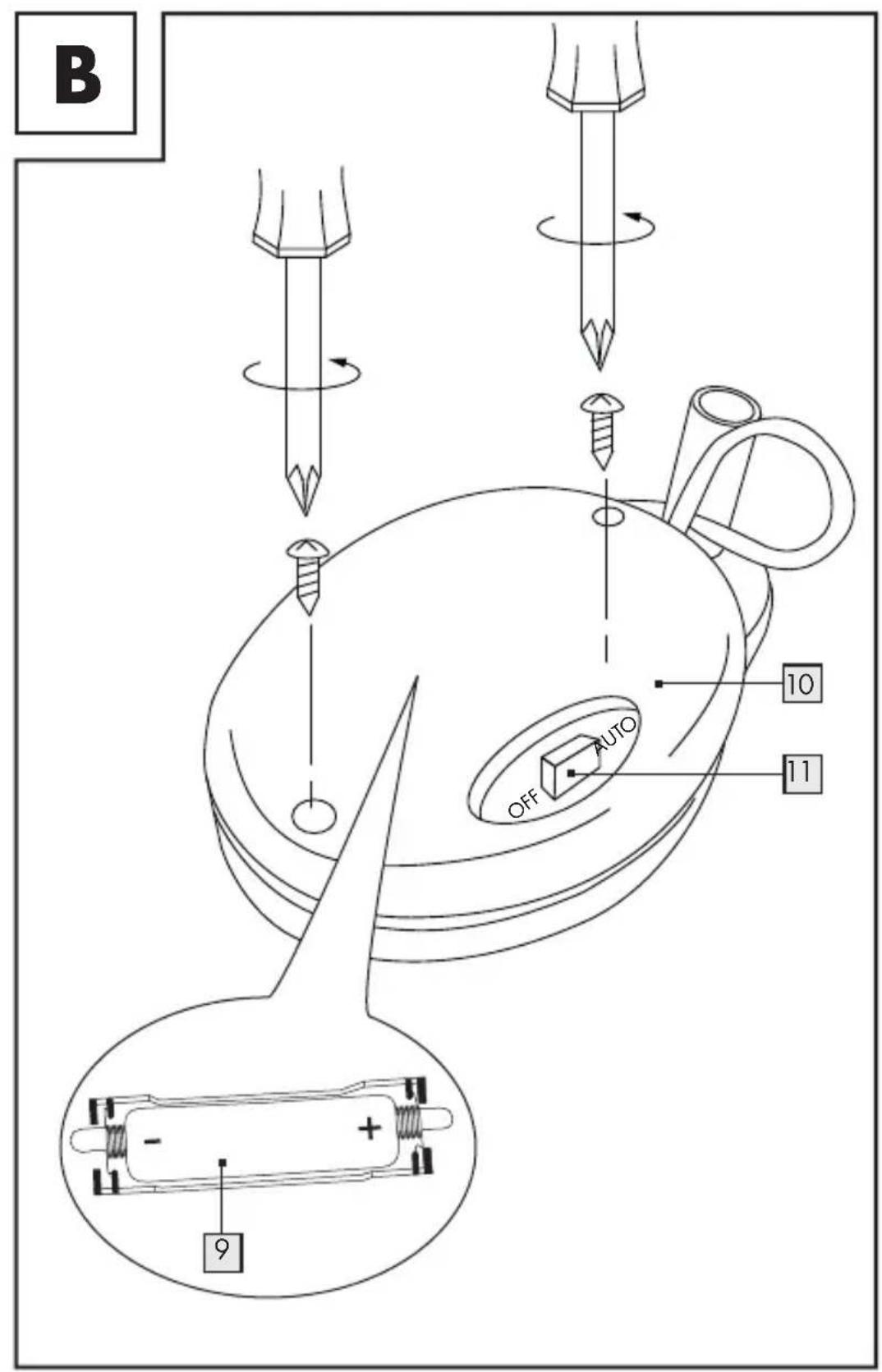 B OFF AUTO 10 11 9