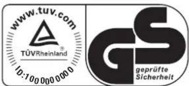 www.tuv.com TÜVRheinland® ID:100 000 000 GS geprüfte Sicherheit