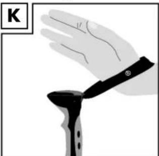 CRIVIT IAN 24778 - Attaching the wrist strap (figure K) - 1