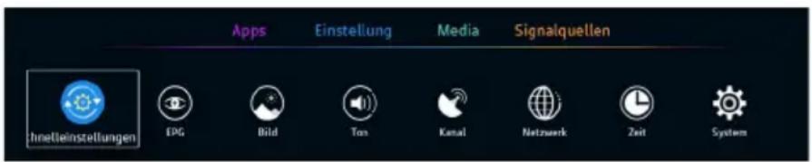 NORDMENDE Wegavision UHD49A - Utilisation du menu - 1