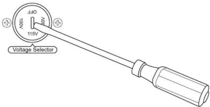 100V OFF 115V Voltage Selector